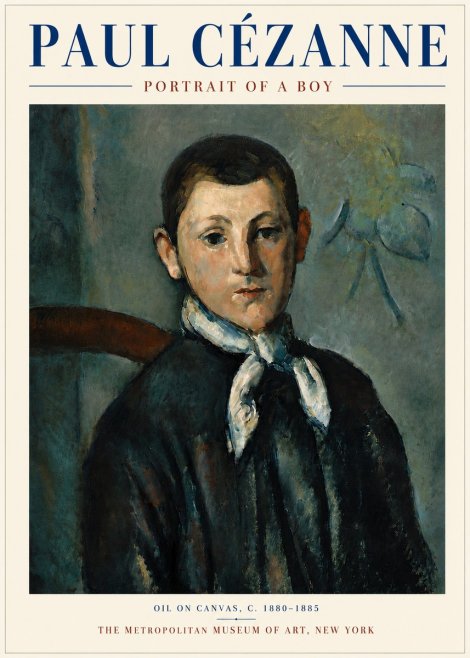 Paul Cézanne Portrait of a Boy No6 - Poster