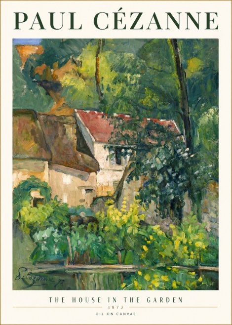 Paul Cézanne The House in the Garden No1 - Poster