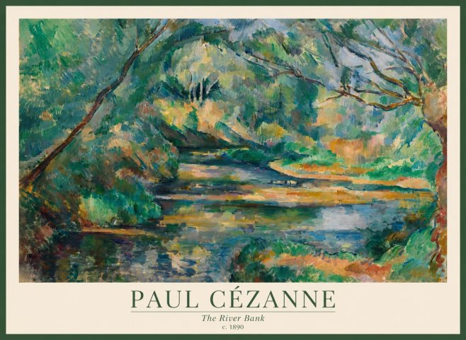 Paul Cézanne The River Bank No1 - Poster