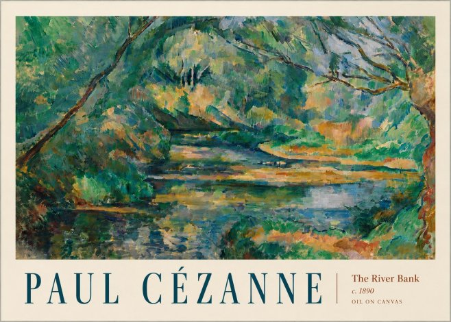 Paul Cézanne The River Bank No5 - Poster