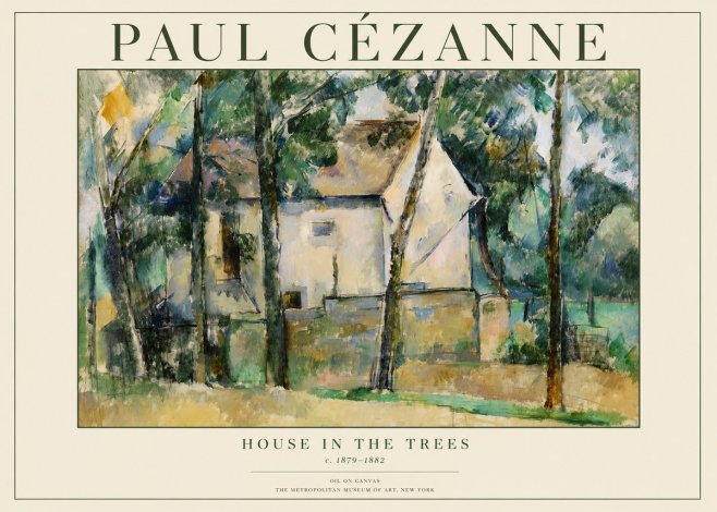 Paul Cézanne House in the Trees No1 - Poster