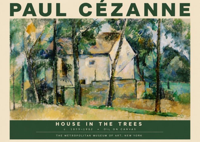 Paul Cézanne House in the Trees No4 - Poster