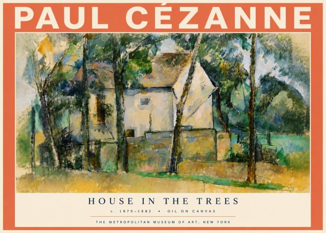 Paul Cézanne House in the Trees No5 - Poster