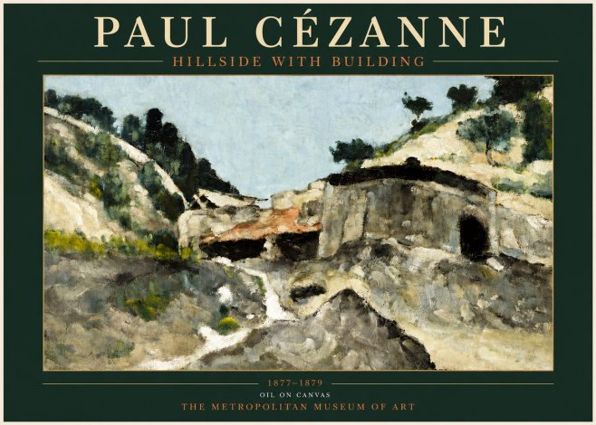 Paul Cézanne Hillside with Building No3 - Poster