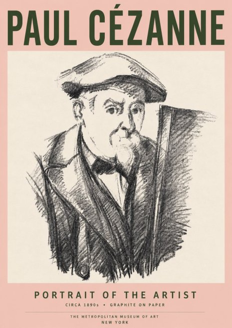 Paul Cézanne Portrait of the Artist III No5 - Poster