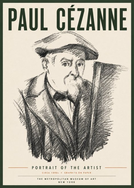 Paul Cézanne Portrait of the Artist III No6 - Poster