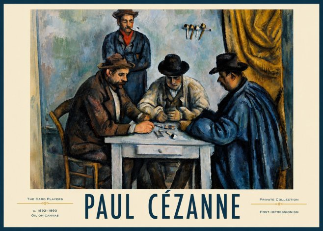 Paul Cézanne The Card Players II No3 - Poster