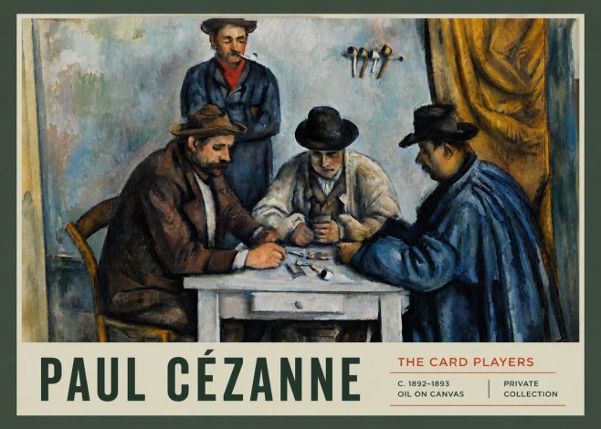 Paul Cézanne The Card Players II No4 - Poster