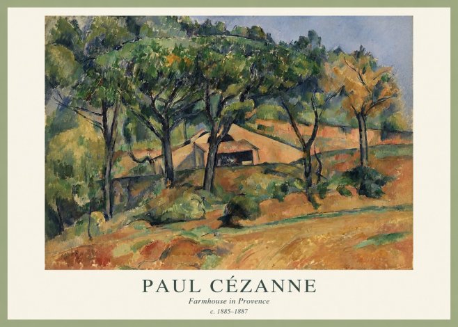 Paul Cézanne Farmhouse in Provence No1 - Poster