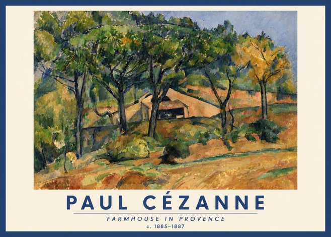 Paul Cézanne Farmhouse in Provence No2 - Poster