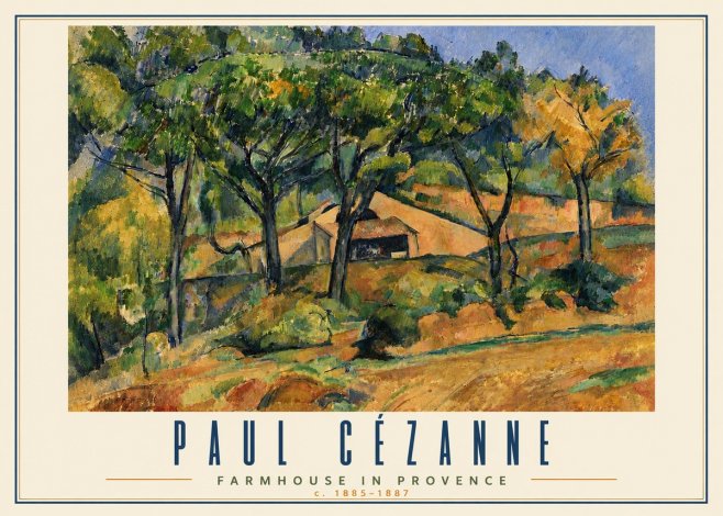 Paul Cézanne Farmhouse in Provence No4 - Poster