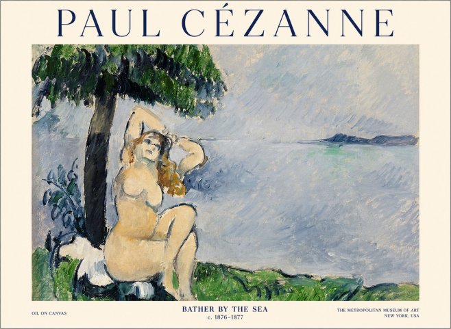 Paul Cézanne Bather by the Sea No1 - Poster