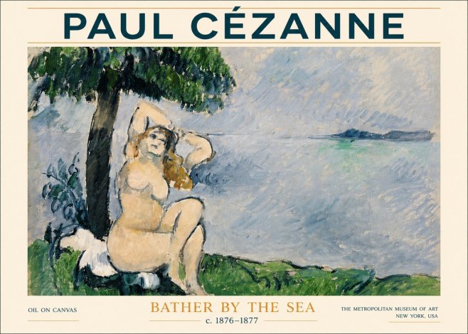 Paul Cézanne Bather by the Sea No6 - Poster