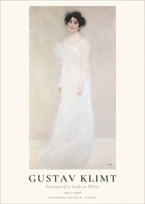 Klimt Portrait of a Lady in White No1 - Poster
