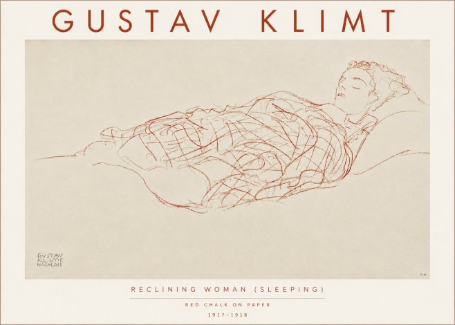 Klimt Reclining Woman (Sleeping) I No5 - Poster