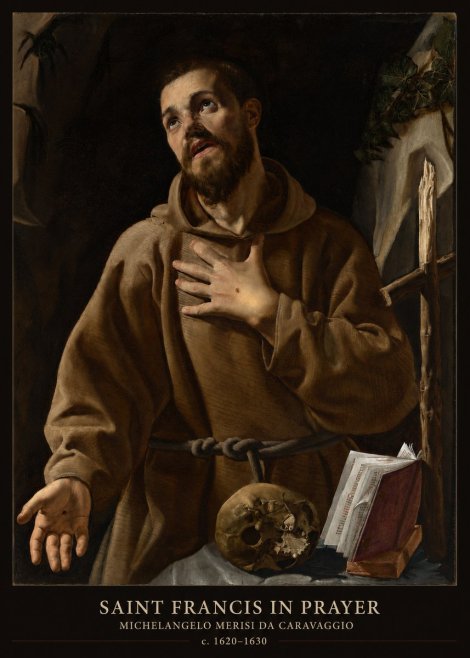 Michelangelo Merisi da Caravaggio Saint Francis in Prayer I No6 - Poster