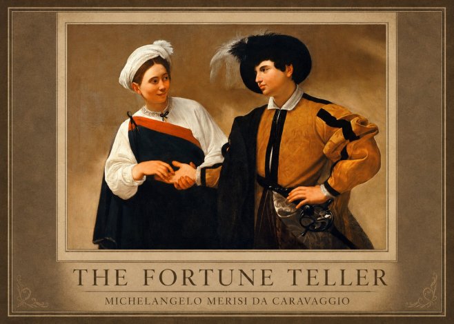 Michelangelo Merisi da Caravaggio The Fortune Teller I No1 - Poster