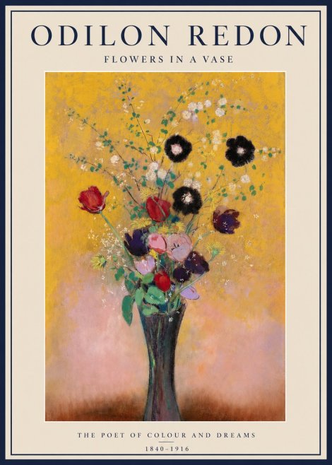 Odilon Redon Flowers in a Vase IV No2 - Poster