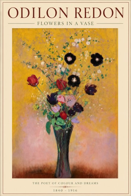 Odilon Redon Flowers in a Vase IV No3 - Poster