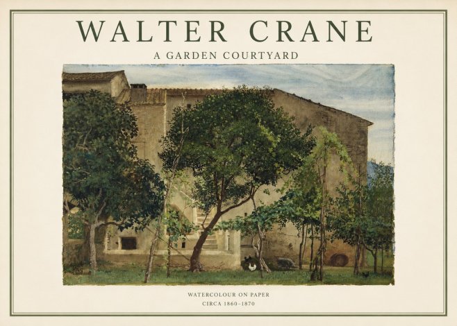 Walter Crane A Garden Courtyard No1 - Poster