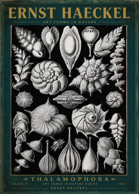 Ernst Haeckel Thalamophora No5 - Poster