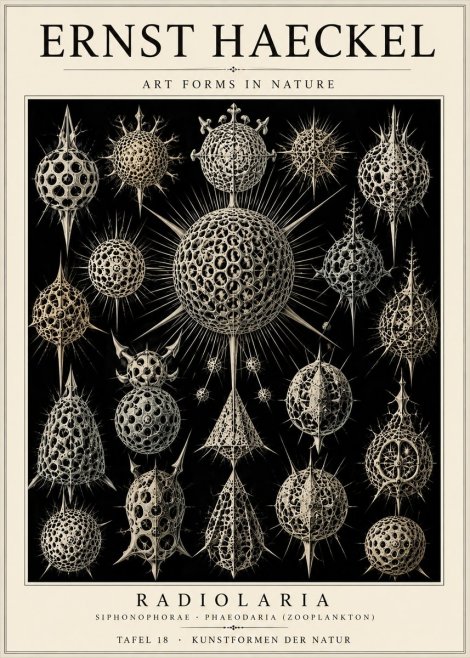Ernst Haeckel Radiolaria No6 - Poster