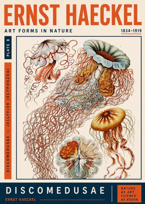 Ernst Haeckel Discomedusae — Jellyfish No5 - Poster