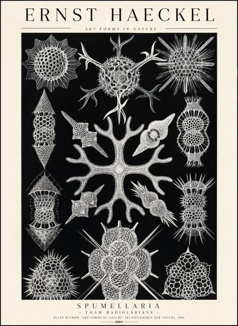 Ernst Haeckel Spumellaria No1 - Poster