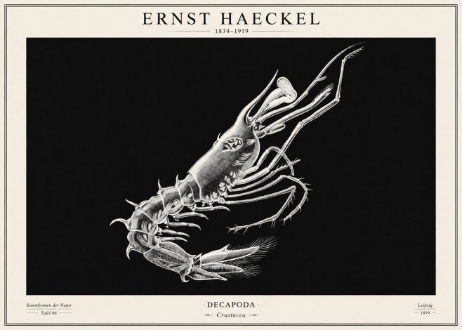 Ernst Haeckel Decapoda the Crustaceans No2 - Poster