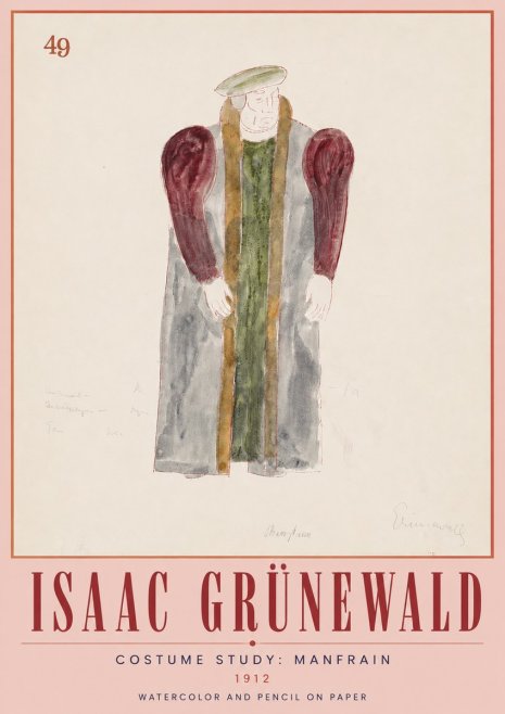 Isaac Grünewald Costume Study: Manfrain No5 - Poster