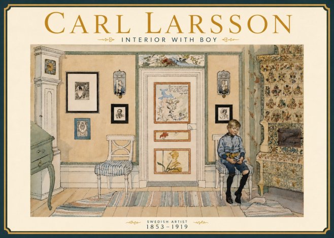 Carl Larsson Interior with Boy No6 - Poster
