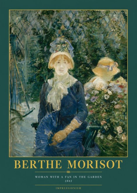 Berthe Morisot Young Woman with a Fan II No3 - Poster