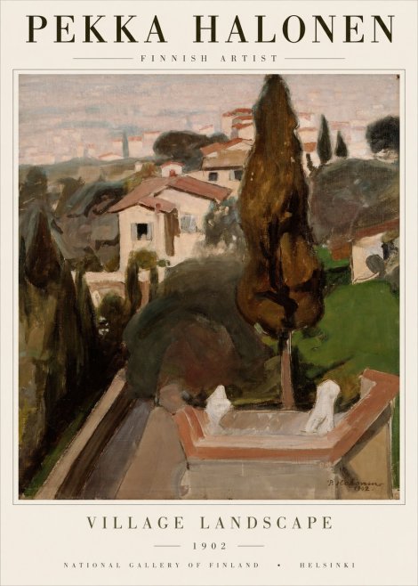 Pekka Halonen Village Landscape No1 - Poster