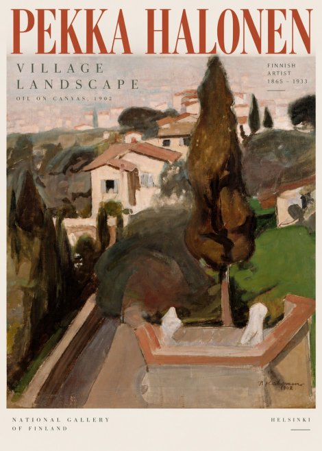 Pekka Halonen Village Landscape No5 - Poster