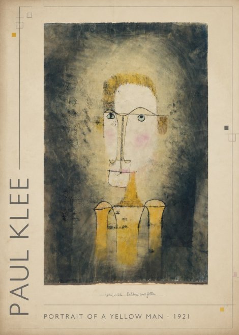Paul Klee Portrait of a Yellow Man No1 - Poster