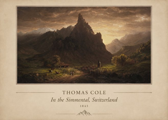 Thomas Cole In the Simmental, Switzerland No4 - Poster