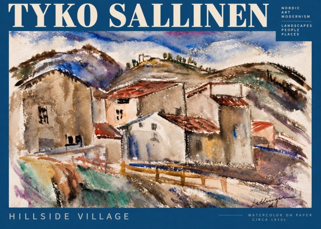 Tyko Sallinen Hillside Village No2 - Poster