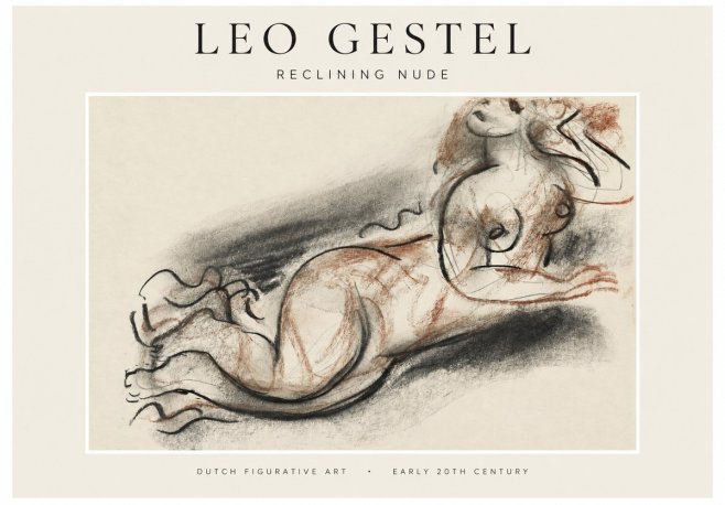 Leo Gestel Reclining Nude No1 - Poster