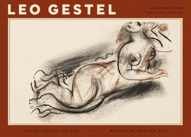 Leo Gestel Reclining Nude No2 - Poster
