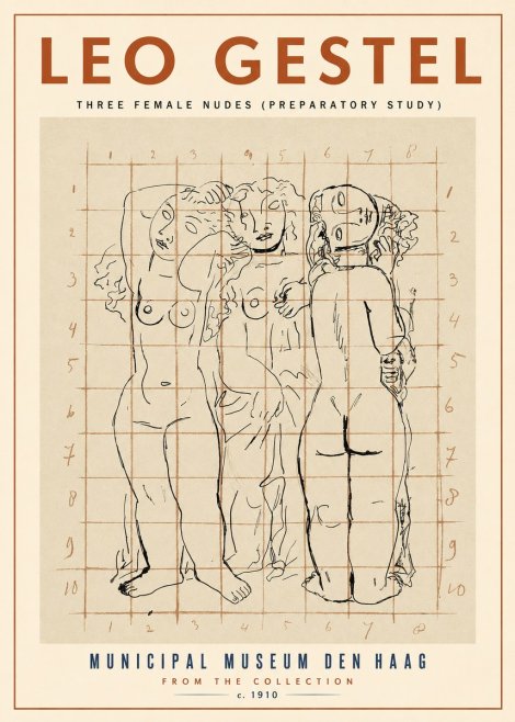 Leo Gestel Three Female Nudes No2 - Poster