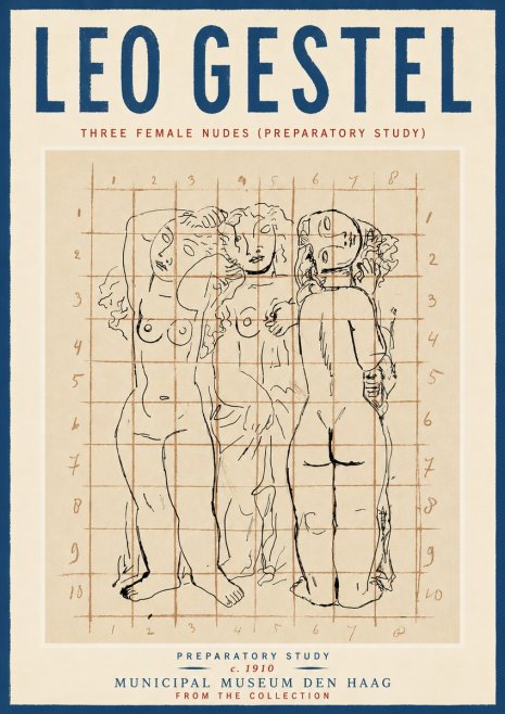 Leo Gestel Three Female Nudes No6 - Poster