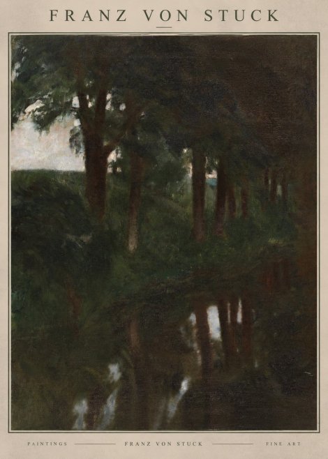 Franz von Stuck Woodland Reflections No2 - Poster