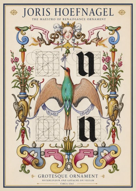 Joris Hoefnagel Grotesque Ornament No1 - Poster