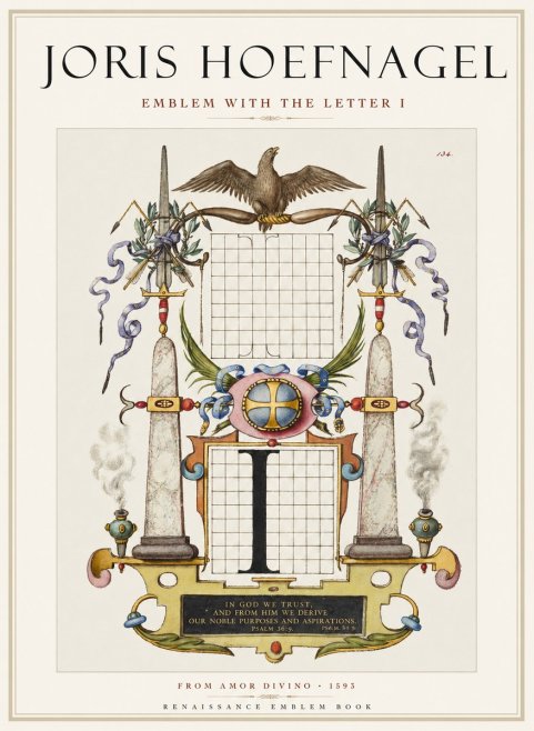 Joris Hoefnagel Ornamental Design with Dedicatory Inscription No2 - Poster
