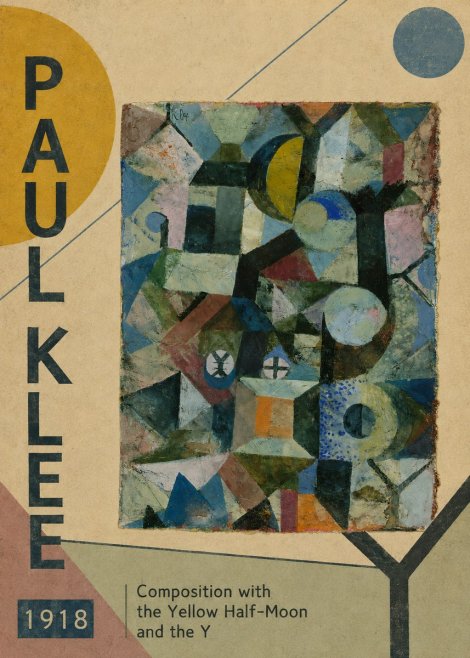 Paul Klee Composition with the Yellow Half-moon and the Y No3 - Poster