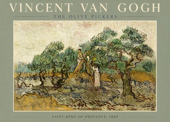 Van Gogh The Olive Pickers II No5 - Poster