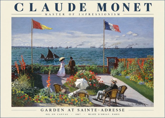 Monet Garden at Sainte-adresse No1 - Poster