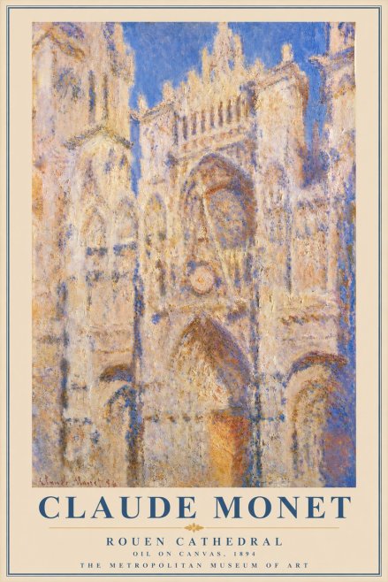 Monet Rouen Cathedral No4 - Poster