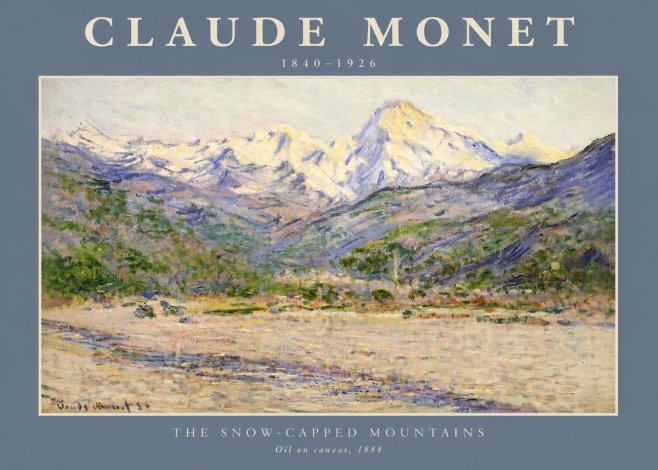 Monet The Snow-capped Mountains No2 - Poster