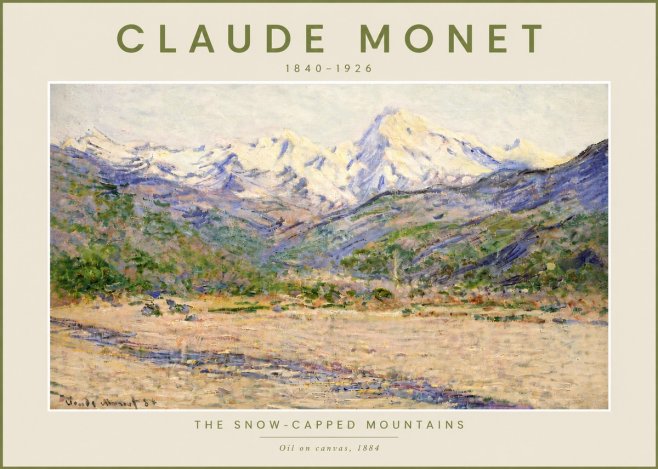 Monet The Snow-capped Mountains No4 - Poster